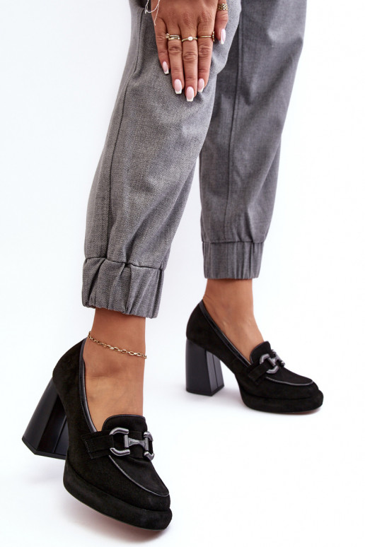 Haut Schuhe Auf einer riesigen Stange Laura Messi 2706 schZuarze Farbe Haut Schuhe Auf einer riesigen Stange Laura Messi 2706 schZuarze Farbe