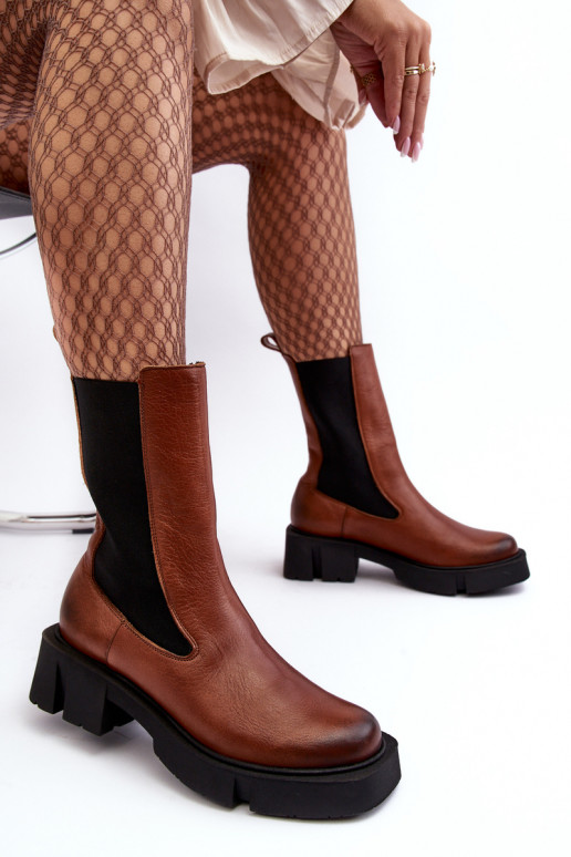 Stiefel Laura Messi 2693/229 braune Farbe