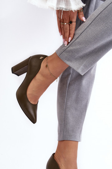 Haut Schuhe mit Absätzen Laura Messi 2624/227 Khaki-Farbe-Farbe