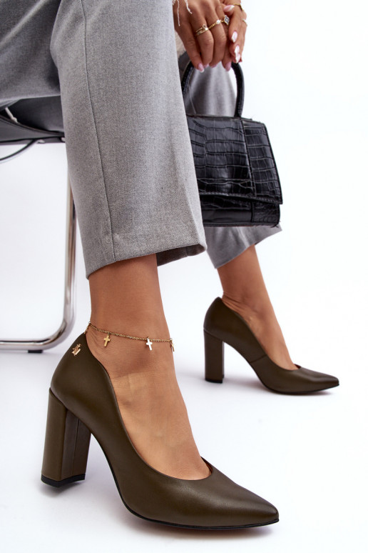 Haut Schuhe mit Absätzen Laura Messi 2624/227 Khaki-Farbe-Farbe Haut Schuhe mit Absätzen Laura Messi 2624/227 Khaki-Farbe-Farbe