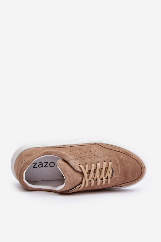 Männlich Turnschuhe aus INildleder Zazoo 1544 Beige Männlich Turnschuhe aus INildleder Zazoo 1544 Beige