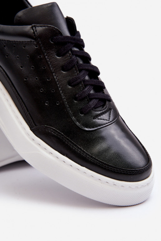 Männlich Turnschuhe Haut Zazoo 1544 schZuarze Farbe Männlich Turnschuhe Haut Zazoo 1544 schZuarze Farbe