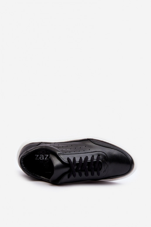 Männlich Turnschuhe Haut Zazoo 1544 schZuarze Farbe Männlich Turnschuhe Haut Zazoo 1544 schZuarze Farbe