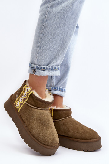 Haut aus INildleder Schneestiefel Feminin grüne Farbe Vebissat 2