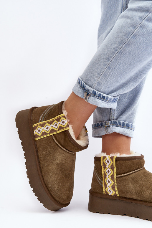 Haut aus INildleder Schneestiefel Feminin grüne Farbe Vebissat Haut aus INildleder Schneestiefel Feminin grüne Farbe Vebissat