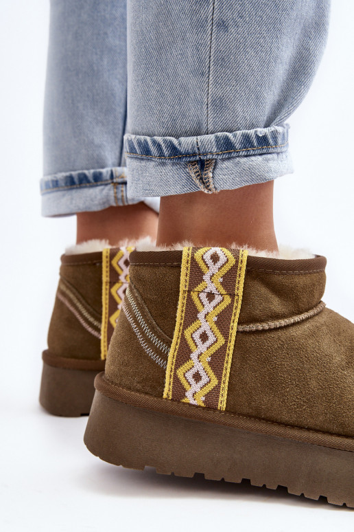 Haut aus INildleder Schneestiefel Feminin grüne Farbe Vebissat Haut aus INildleder Schneestiefel Feminin grüne Farbe Vebissat