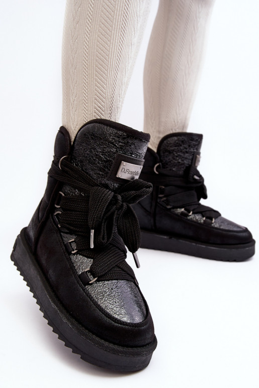 Feminin Schneestiefel mit stilvollen Details D.Franklin DFSH370006 schZuarze Farbe