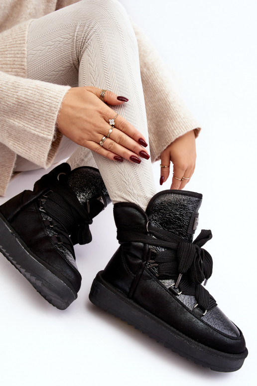 Feminin Schneestiefel mit stilvollen Details D.Franklin DFSH370006 schZuarze Farbe