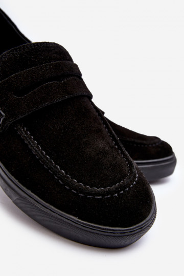 aus INildleder Männer Schuhe Mokassins Zazoo 1574 schZuarze Farbe 2