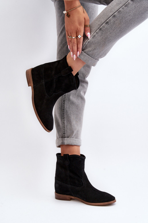 Zazoo 2326 aus INildleder Ein überzeugendes Stilvollll Damenstiefel schZuarze Farbe