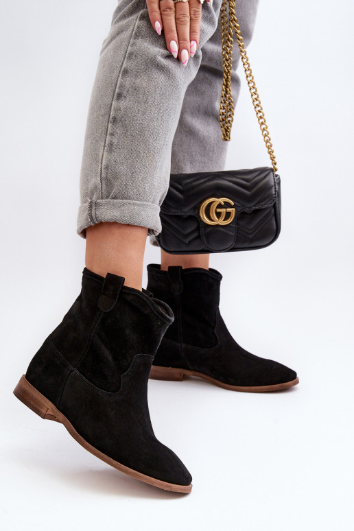 Zazoo 2326 aus INildleder Ein überzeugendes Stilvollll Damenstiefel schZuarze Farbe