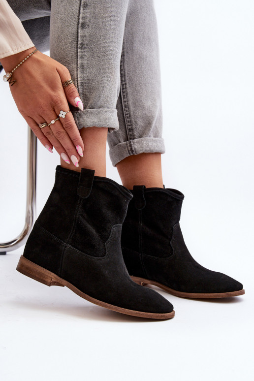 Zazoo 2326 aus INildleder Ein überzeugendes Stilvollll Damenstiefel schZuarze Farbe