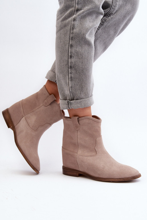 Zazoo 2326 aus INildleder Ein überzeugendes Stilvollll Damenstiefel Beige