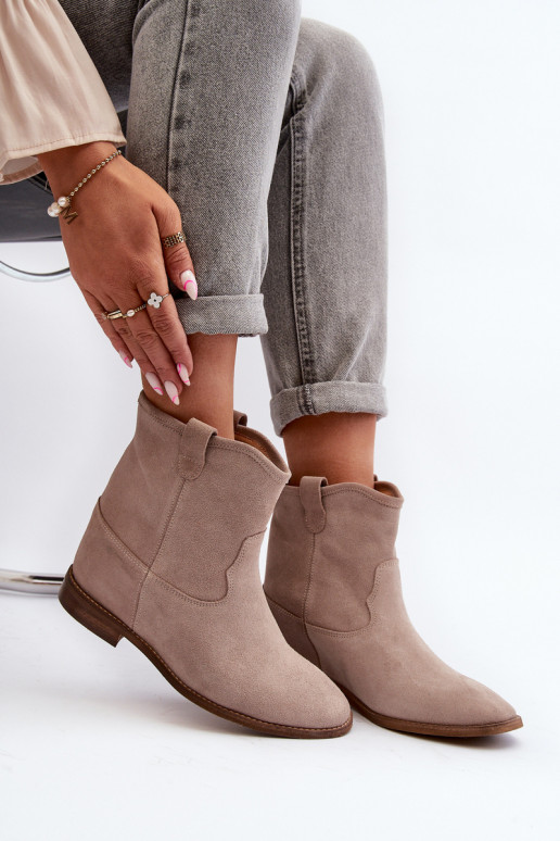 Zazoo 2326 aus INildleder Ein überzeugendes Stilvollll Damenstiefel Beige