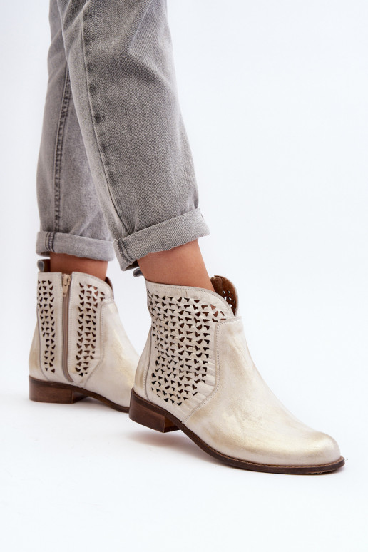 Zazoo 2791 Haut Durchbrochene Stiefel goldene Farbe Zazoo 2791 Haut Durchbrochene Stiefel goldene Farbe