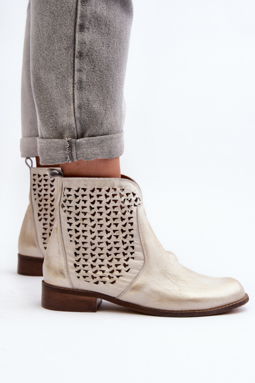 Zazoo 2791 Haut Durchbrochene Stiefel goldene Farbe Zazoo 2791 Haut Durchbrochene Stiefel goldene Farbe