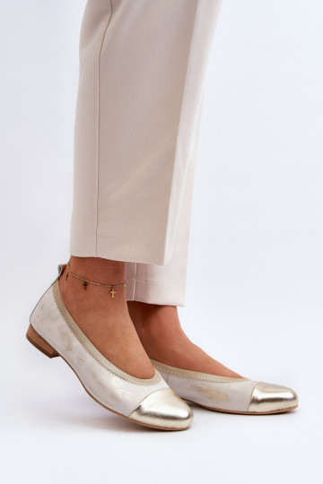 Zazoo 2890 Ballerinas goldene Farbe Aufgeräumt