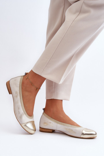 Zazoo 2890 Ballerinas goldene Farbe Aufgeräumt 2