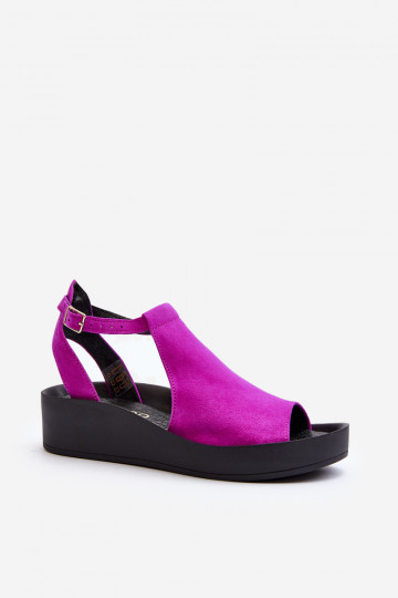 Zazoo 2914 Damen-Sandalen aus Wildleder in Rosa