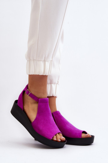 Zazoo 2914 Damen-Sandalen aus Wildleder in Rosa 2