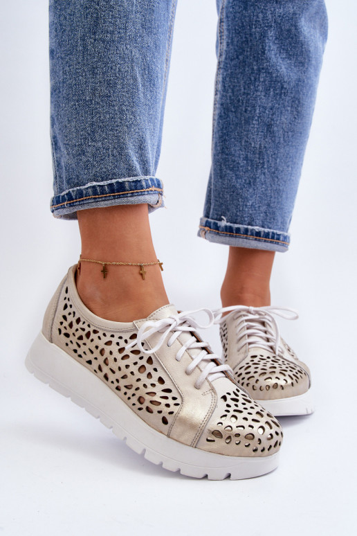 Zazoo 2821 Haut Schuhe Feminin mit durchbrochenen Elementen goldene Farbe Zazoo 2821 Haut Schuhe Feminin mit durchbrochenen Elementen goldene Farbe