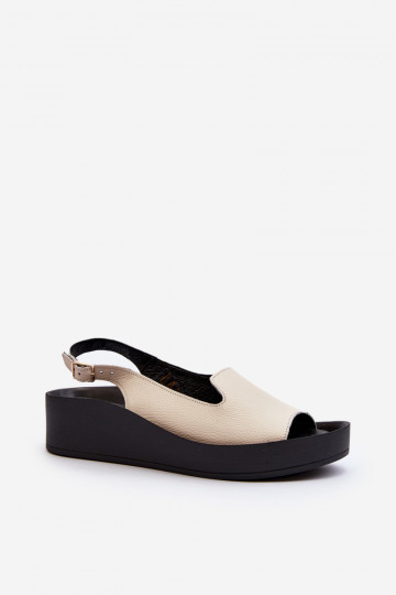 Zazoo 2893 Damensandalen Haut na Dickj PodeszZuie elfenbeinfarbe