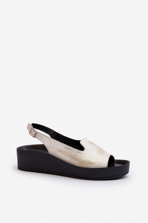 Zazoo 2893 Damensandalen Haut na Dickj PodeszZuie goldene Farbe Przecierany Zazoo 2893 Damensandalen Haut na Dickj PodeszZuie goldene Farbe Przecierany