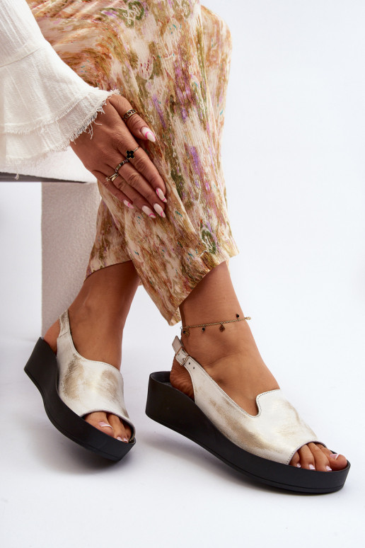 Zazoo 2893 Damensandalen Haut na Dickj PodeszZuie goldene Farbe Przecierany Zazoo 2893 Damensandalen Haut na Dickj PodeszZuie goldene Farbe Przecierany