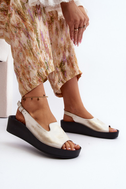 Zazoo 2893 Damensandalen Haut na Dickj PodeszZuie goldene Farbe Przecierany Zazoo 2893 Damensandalen Haut na Dickj PodeszZuie goldene Farbe Przecierany