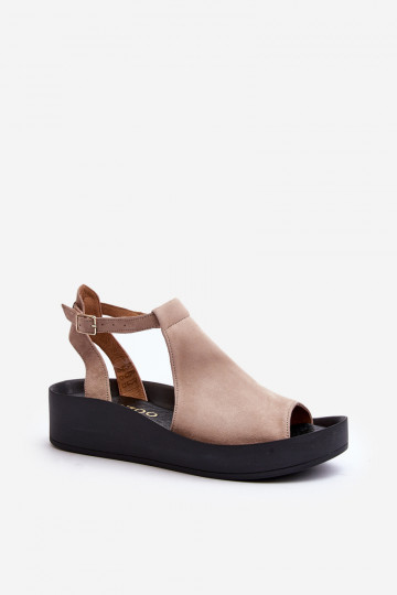 Zazoo 2914 INildledersandalen für Damen Beige