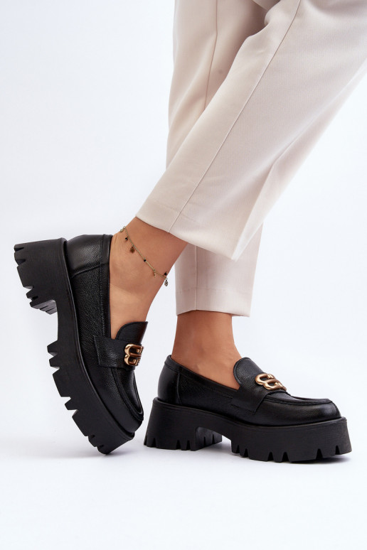 Zazoo 20164 Feminin Mokassins Aus Ermöglichtturleder schZuarze Farbe