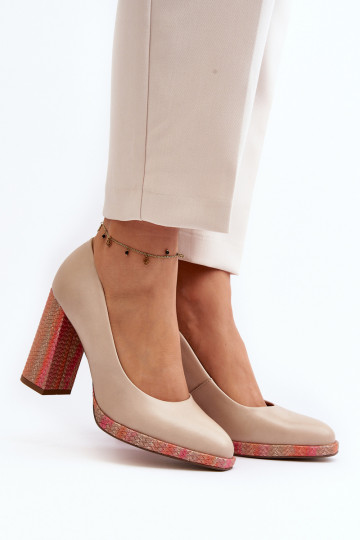 Schuhe mit Absätzen Laura Messi 2746 elfenbeinfarbe 2