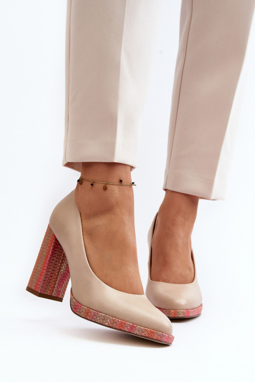 Schuhe mit Absätzen Laura Messi 2746 elfenbeinfarbe Schuhe mit Absätzen Laura Messi 2746 elfenbeinfarbe