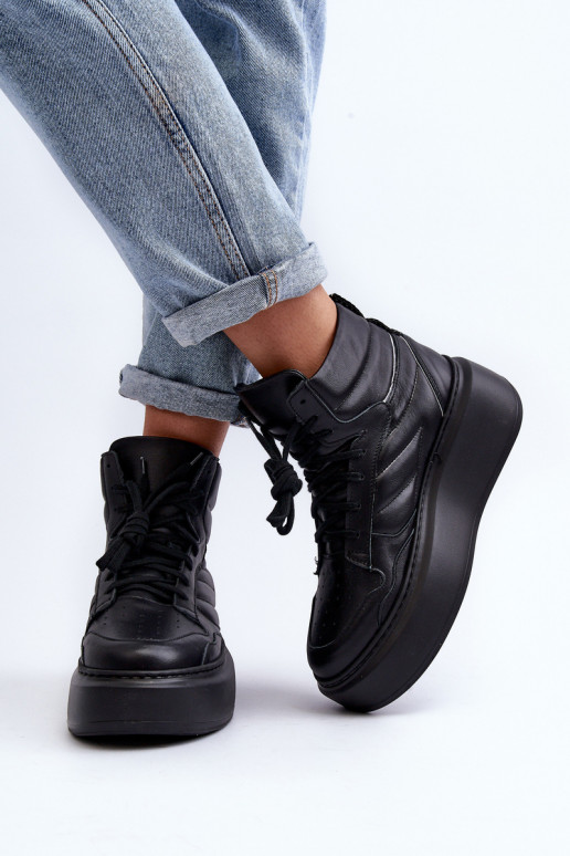 Zazoo 3392/X Feminin Haut Turnschuhe mit einer Plattform schZuarze Farbe Zazoo 3392/X Feminin Haut Turnschuhe mit einer Plattform schZuarze Farbe