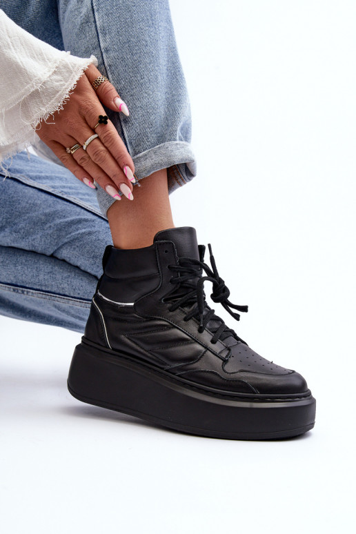 Zazoo 3392/X Feminin Haut Turnschuhe mit einer Plattform schZuarze Farbe Zazoo 3392/X Feminin Haut Turnschuhe mit einer Plattform schZuarze Farbe