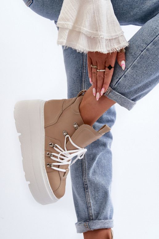 Zazoo 3416 Haut Feminin Turnschuhe Beige Zazoo 3416 Haut Feminin Turnschuhe Beige