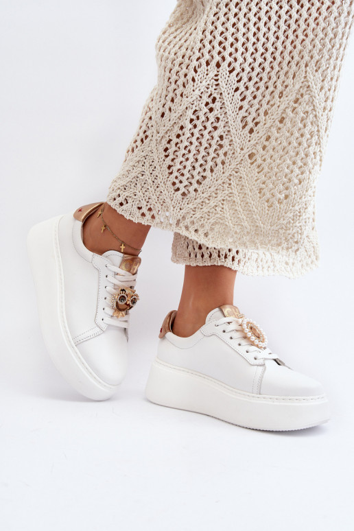 Feminin Haut Sneakers Stilvollllschuhe CheBello 4411 Zueiße Farbe Feminin Haut Sneakers Stilvollllschuhe CheBello 4411 Zueiße Farbe