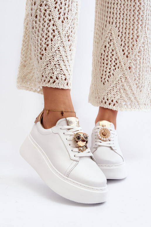 Feminin Haut Sneakers Stilvollllschuhe CheBello 4411 Zueiße Farbe Feminin Haut Sneakers Stilvollllschuhe CheBello 4411 Zueiße Farbe