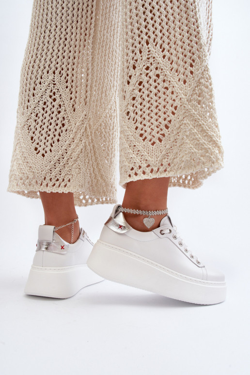 Haut Feminin Sneakers Stilvollllschuhe Mit einem Armband CheBello 4406 Zueiße Farbe Haut Feminin Sneakers Stilvollllschuhe Mit einem Armband CheBello 4406 Zueiße Farbe