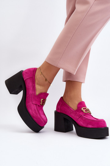 Zazoo 20170 Schuhe aus INildleder Feminin mit Absätzen pinke Farbe
