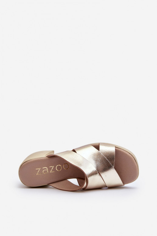 Zazoo 40373 Lederhausschuhe Klocke goldene Farbe Zazoo 40373 Lederhausschuhe Klocke goldene Farbe