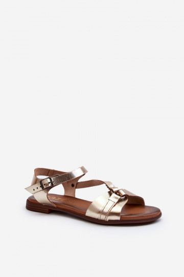 Zazoo 40182 Damen Sandalen goldfarben 2