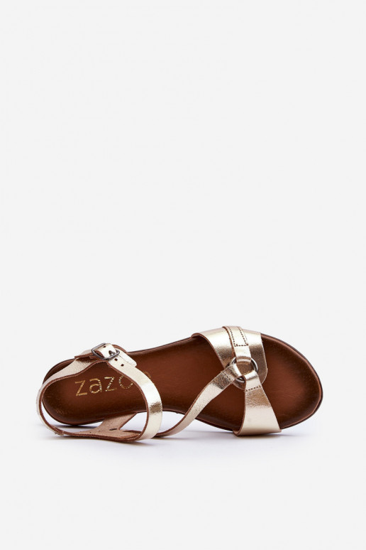 Zazoo 40182 Damensandalen Feminin goldene Farbe Zazoo 40182 Damensandalen Feminin goldene Farbe