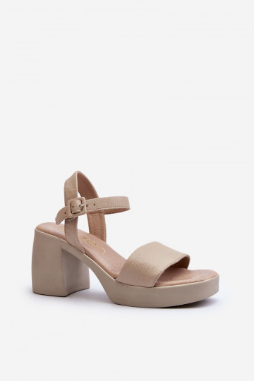 Zazoo 40386 Feminin Damensandalen Klocke Beige
