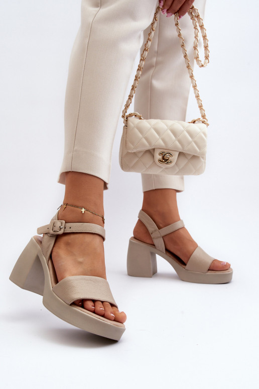 Zazoo 40386 Feminin Damensandalen Klocke Beige Zazoo 40386 Feminin Damensandalen Klocke Beige
