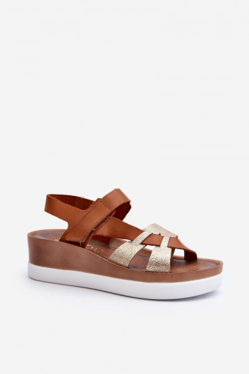 Zazoo 40397 Feminin Damensandalen mit einer Plattform braune Farbe 2