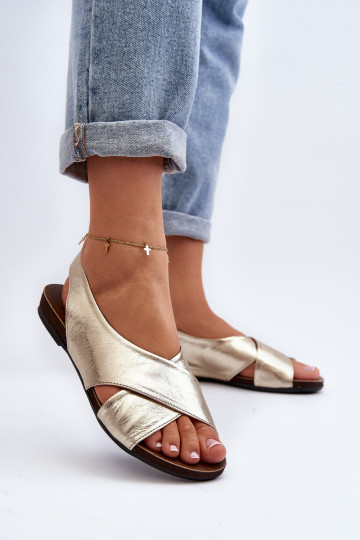Zazoo 40407 Sandalen Haut Feminin goldene Farbe