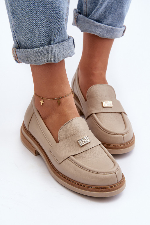 Zazoo 20165 Haut Mokassins für Damen Beige Zazoo 20165 Haut Mokassins für Damen Beige