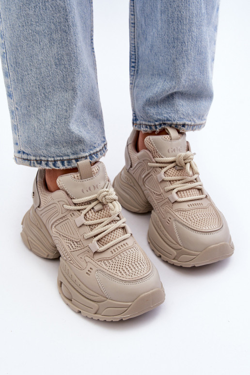 Sneakers Stilvollllschuhe mit modischer Es mussssivsohle GOE NN2N4046 Beige Sneakers Stilvollllschuhe mit modischer Es mussssivsohle GOE NN2N4046 Beige