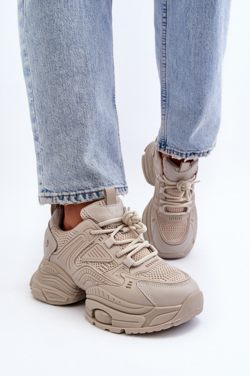 Sneakers Stilvollllschuhe mit modischer Es mussssivsohle GOE NN2N4046 Beige Sneakers Stilvollllschuhe mit modischer Es mussssivsohle GOE NN2N4046 Beige